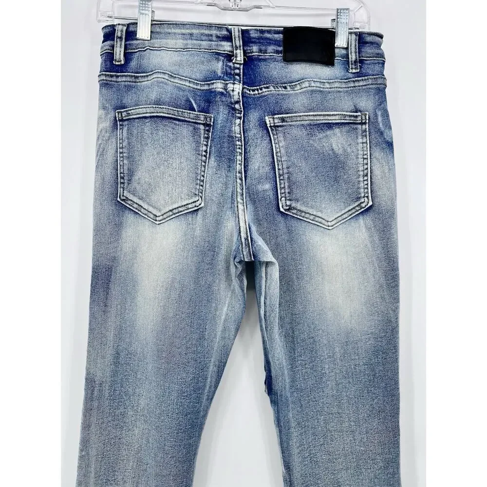 WAIMEA Boys Stacked Fit Cargo Jeans-‎ Size 18 Vintage Wash